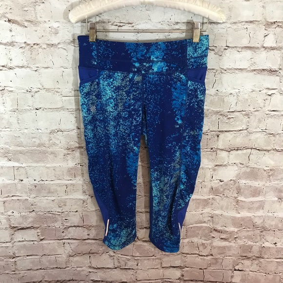 Athleta Splatter Be Free Knicker Capri Leggings - Picture 2 of 7